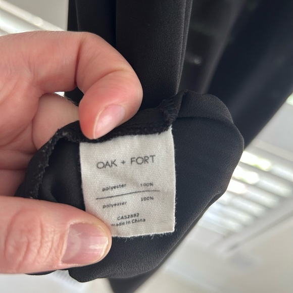 Oak + Fort Sheer Black High Low Sleeveless Dress - Size Small - Picture 8 of 8